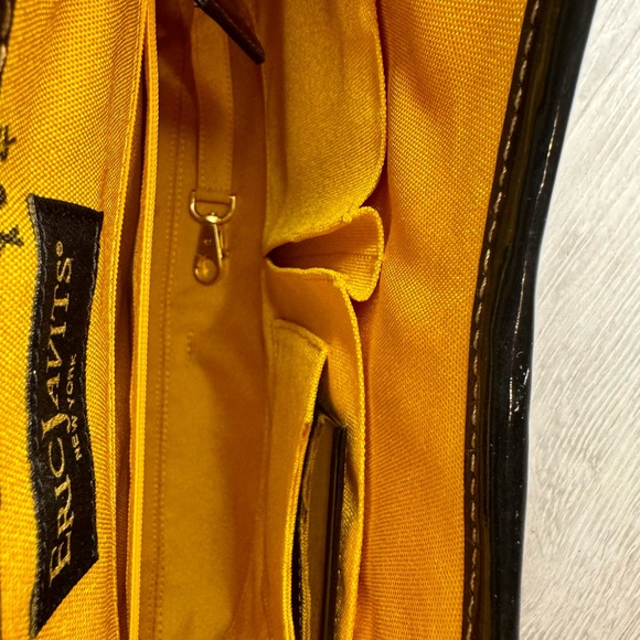 ERIC JAVITS black and gold woven shoulder bag. - Picture 6 of 10